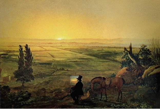 Vista de Santiago desde Peñalolén, 1853